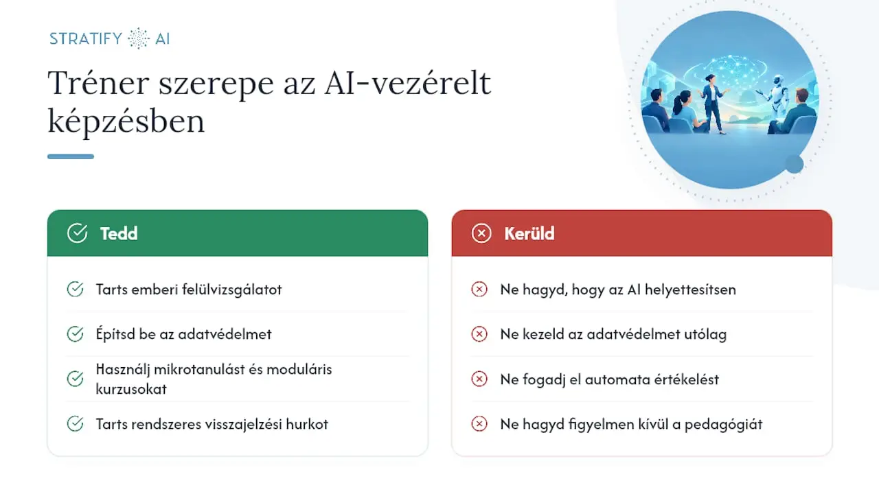 Miért marad a tréner a döntéshozó a folyamatban? — overview diagram