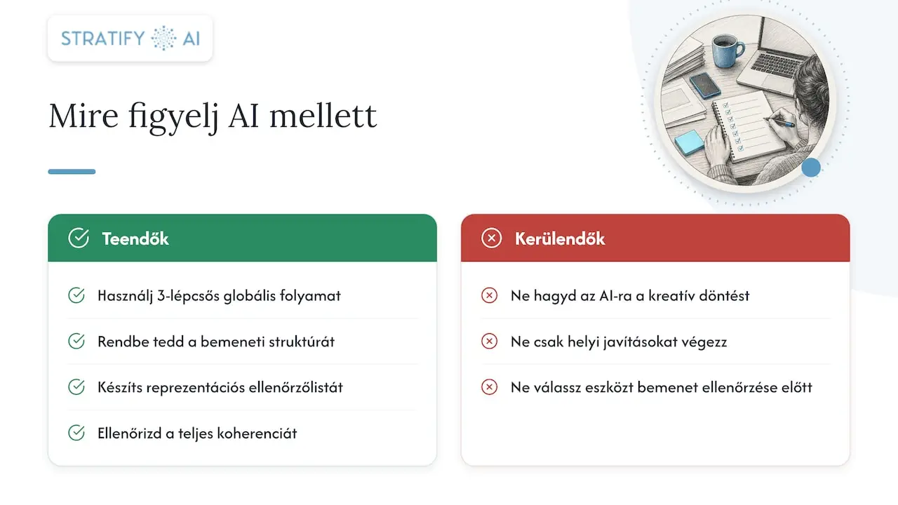 A kreatív döntés nem automatizálható, csak gyorsítható — overview diagram